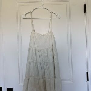 American Eagle Outfitters Cream Midi Dress
